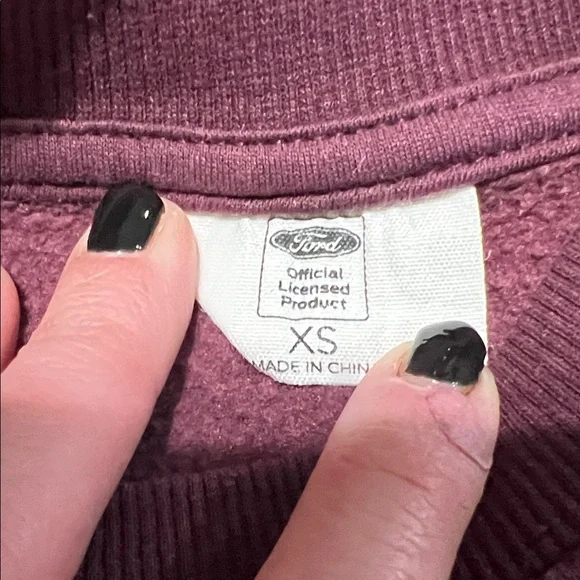 Ford Maroon Crewneck Sweatshirt with Light Blue 'Bronco 66' - Picture 7 of 9